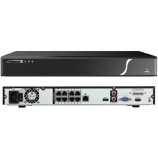 SPECO 8 Channel Network Video Server with POE, 200Mbps, 4K , 12TB, Part# N8NXP12TB