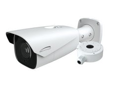 Speco O4B7M, 4MP H.265 AI IP Bullet  Camera, IR, 2.8-12mm motorized lens, w/ Junction Box, White, Part# O4B7M