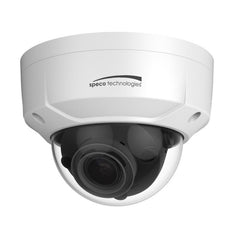Speco Technologies O4D2M 4MP Indoor/Outdoor Dome IP Camera, 2.8-12mm motorized lens, White Housing