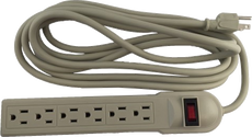 ENS 6 Outlet 12 Ft Power Strip With Surge Protection, Part# PS09S-12