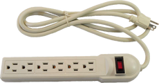 ENS 6 Outlet 6 Ft Power Strip With Surge Protection, Part# PS09S-6