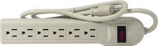 ENS 6 Outlet 3 Ft Power Strip With Surge Protection, Part# PS09S