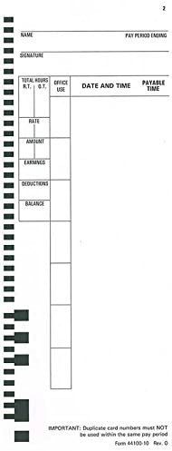 Compumatic PTIcard1M - 44100-10M (1000 per box) Time Cards for Pyramid 4000/5000, Part# PTIcard1M