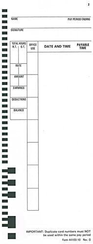 Compumatic PTIcard1M- 44100-10M (5000 per case) Time Card for Pyramid 4000/5000, Part# PTIcard1M Case
