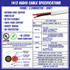 ABA Elite Audio Cable 14X2C SHLD, CMR,14 AWG, 500ft, Part# SADO142