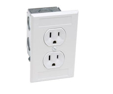 Suttle Surge Protected 110v Oultet Kit -  Includes J-Box and Faceplate (white)