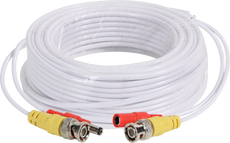 ENS HD Grade 150' Pre-made Siamese Coaxial BNC Cable, White, Part# ST-AK150WHD