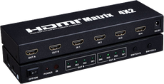 ENS HDMI Switcher, 4 Input, 2 Output, remote included, Part# ST-HDSW42