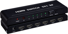 ENS HDMI Switcher, 5 Input, 1 Output, Part# ST-HDSW51