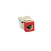 Suttle Flush Mount Connector Kit - CAT3 gel-filled voice Jack - Elec Ivory, Part# 135-0021