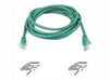 A3L791-01-GRN-S - Belkin International Inc 1ft Cat5e Snagless Patch Cable, Utp, Green Pvc Jacket, 24awg, T568b, 50 Micron, - Belkin International Inc