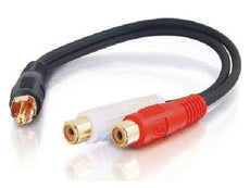 03177 - C2g 6in Value Series™ One Rca Mono Male To Two Rca Stereo Female Y-cable - C2g