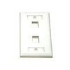 03411 - C2g 2-port Single Gang Multimedia Keystone Wall Plate - White - C2g