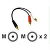 03161 - C2g 6in Value Seriesandtrade; One Rca Mono Male To Two Rca Stereo Male Y-cable - C2g