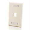 03410 - C2g One Keystone Single Gang Wall Plate - White - C2g