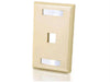 03710 - C2g 1-port Single Gang Multimedia Keystone Wall Plate - Ivory - C2g