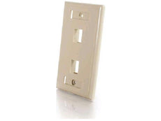 03711 - C2g Two Port Keystone Single Gang Wall Plate - Ivory - C2g