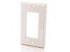 03725 - C2g Decorative One Cutout Single Gang Wall Plate - White - C2g