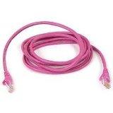 Belkin International Inc 25ft Cat6 Snagless Patch Cable, Utp, Pink Pvc Jacket, 23awg, 50 Micron, Gold Pla