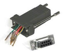 02947 - C2g Rj45 To Db9 Male Serial Rs232 Modular Adapter - Black - C2g