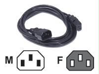 03120 - C2g 3ft Computer 18 Awg Power Cord Extension (iec320c14 To Iec320c13) (taa Compliant - C2g