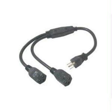 29802 - C2g 18in 16 Awg 1-to-2 Power Cord Splitter (1 Nema 5-15p To 2 Nema 5-15r) (taa Compl - C2g