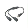 29802 - C2g 18in 16 Awg 1-to-2 Power Cord Splitter (1 Nema 5-15p To 2 Nema 5-15r) (taa Compl - C2g