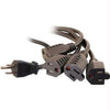 29803 - C2g 18in 16 Awg 1-to-4 Power Cord Splitter (1 Nema 5-15p To 4 Nema 5-15r) (taa Compl - C2g