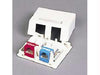 03833 - C2g Keystone Jack Surface Mntbox 2-port Wht - C2g