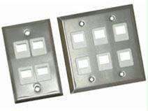 37094 - C2g 2-port Single Gang Multimedia Keystone Wall Plate - Stainless Steel - C2g