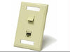 C2g Two Port Cat5e Rj45 Configured Single Gang Wall Plate - White