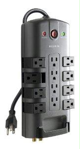 BP112230-08 - Belkin International Inc Belkin 12-outlet Pivot-plug Power Strip Surge Protector With 8-foot Power Cord, - Belkin International Inc