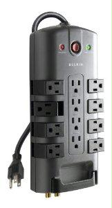 BP112230-08 - Belkin International Inc Belkin 12-outlet Pivot-plug Power Strip Surge Protector With 8-foot Power Cord, - Belkin International Inc