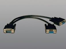 P516-001-HR - Tripp Lite 1ft Vga Monitor Y Splitter Cable High Resolution Hd15 M/2xf 1 Ft - Tripp Lite