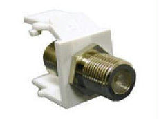 03814 - C2g Snap-in F-type F/f Keystone Insert Module - Ivory - C2g