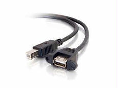 28068 - C2g 2ft Panel-mount Usb 2.0 A Female To B Male Cable - C2g