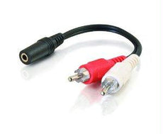 40424 - C2g 6in Value Series™ One 3.5mm Stereo Female To Two Rca Stereo Male Y-cable - C2g