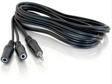 C2g 6ft One 3.5mm Stereo Male To Two 3.5mm Stereo Female Y-cable