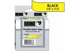 18490 - Dymo Rhino 1/2in X 11.5ft, Yellow Flexible Nylon Labels - Dymo