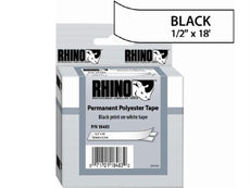 18483 - Dymo Rhino 1/2in X 18ft, White Permanent Poly Labels - Dymo