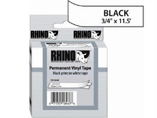 18445 - Dymo Rhino 3/4in X 18ft, White Vinyl Labels - Dymo