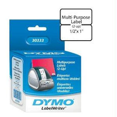 30333 - Dymo Labelwriter 30333 White Multi-purpose Labels (2-up), 1/2 X 1 1000 Per Roll - Dymo