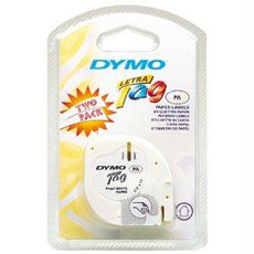 10697 - Dymo Letratag Paper Label 2 Pack White W Black Printing, 1/2 X 13- Must Ordered - Dymo