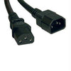 P005-002 - Tripp Lite 2ft Power Cord Extension Cable C14 To C13 Heavy Duty 15a 14awg - Tripp Lite