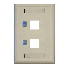 N042-001-WH - Tripp Lite 2-port White Keystone Faceplate For N238 Jacks - Tripp Lite