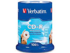 94712 - Verbatim Americas Llc Verbatim Cd-r 700mb 52x With Blank White Surface-100pk Spindle - Verbatim Americas Llc