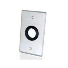 40488 - C2g Single Gang 1in Grommet Wall Plate - Brushed Aluminum - C2g