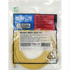 N001-007-YW - Tripp Lite 7ft Cat5e / Cat5 Snagless Molded Patch Cable Rj45 M/m Yellow 7ft - Tripp Lite