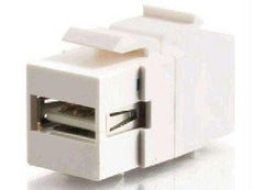 28751 - C2g Snap-in Usb A/b Female Keystone Insert Module - White (taa Compliant) - C2g