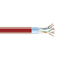 Black Box Cat5e 350-mhz Solid Ethernet Bulk Cable - Shielded (f/utp), Cmp Plenum, Taa, Red